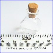 Clear Hexagonal Corked Bottle