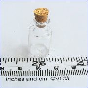 Clear Corked Square Bottle