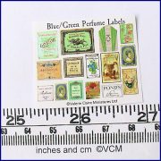 Blue/Green Perfume Labels