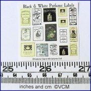 Black & White Perfume Labels