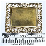 Large Rectangular Gold Gilt Tray