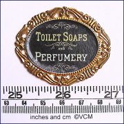 Vintage Style Toilet Soap & Perfume Display Sign - Oval