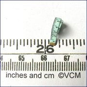 High Detail Tiny Tape Measure - Antique Blue