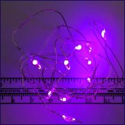 LED Lights x 10 Bulbs - Pink - Small Battery Pack