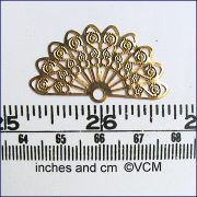 Large Filigree Gold Fan