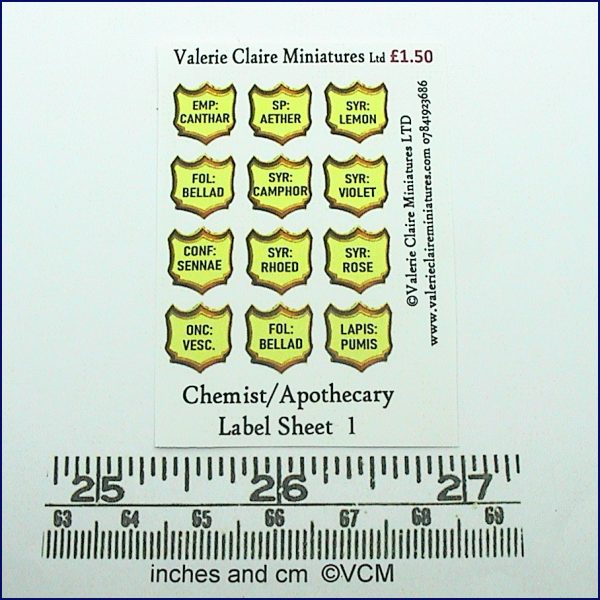 Chemist Label 1a