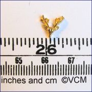 Tiny Gold Reindeer Head