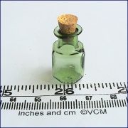 Green Corked Square Bottle