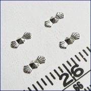 Tiny Square Deco Silver Metal Trim - Pack of 4