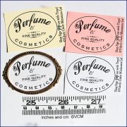 Large Shop Sign Label - 'Perfume & Fine Quality Cosmetics' - Cream
