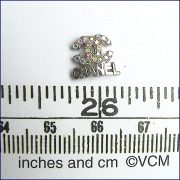 Designer Accessory - Silver Diamante CC on Stand