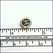 Designer Accessory - Silver & Black Diamante CC