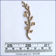 Pretty Flower and Leaf Decorative Trim - Rose Gold