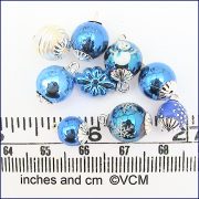 Make 10 -  Pearly Blues Christmas Tree Bauble KIT