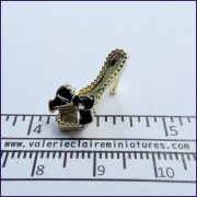 Single Gold Shoe - Black Bow