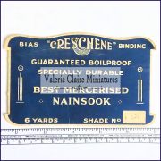 ORIGINAL SCALE Vintage Ephemera - Blue Bias Binding Card